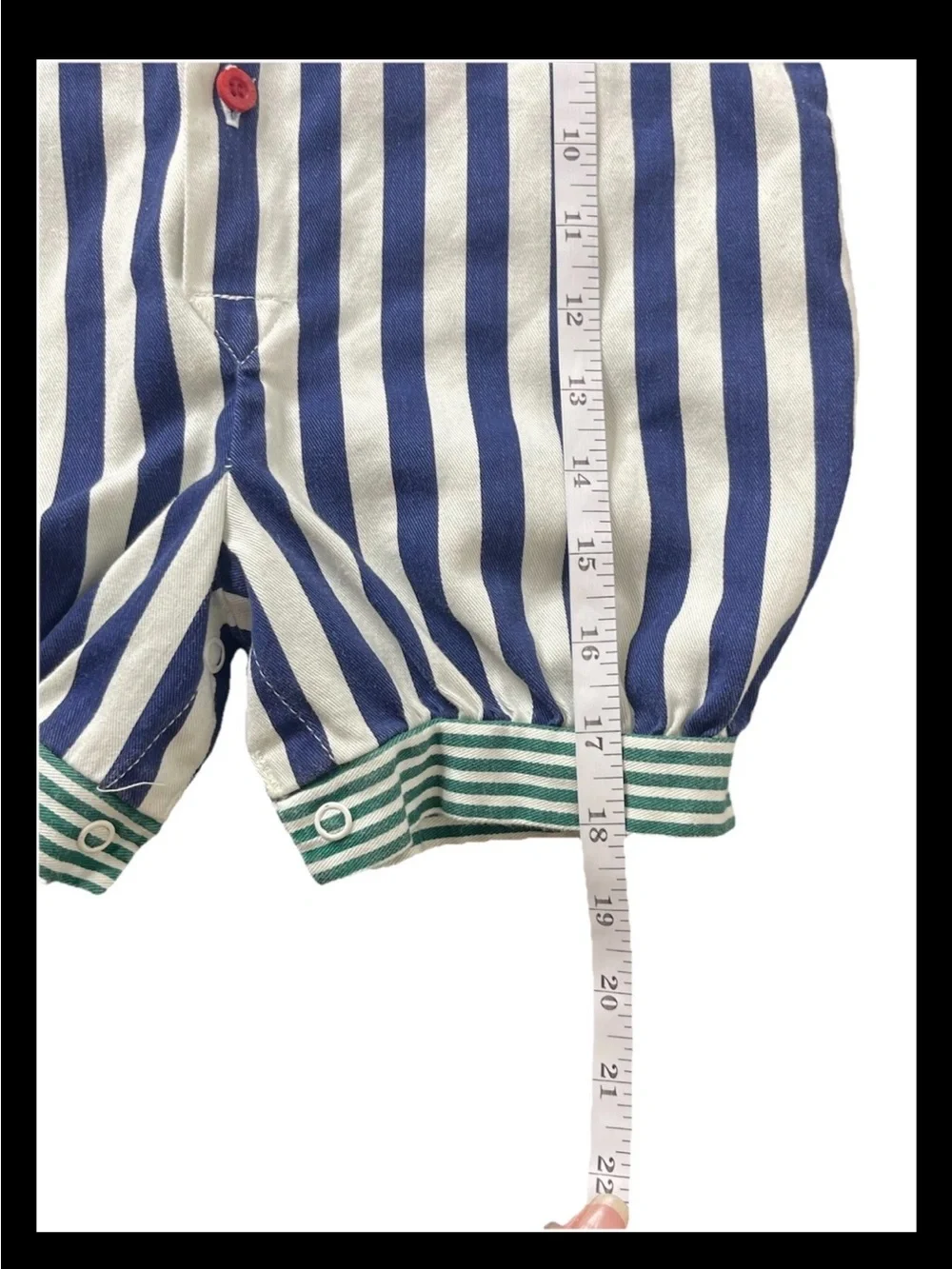 Vtg OshKosh Baby B'Gosh Romper Colorblock Multi-Stripe 18 Months USA Cotton